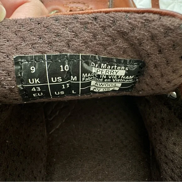 Dr. Martens Perry Oxford Lace Up Brown Leather Shoes Y2K Size 10 Men / 11 Women - Picture 8 of 16